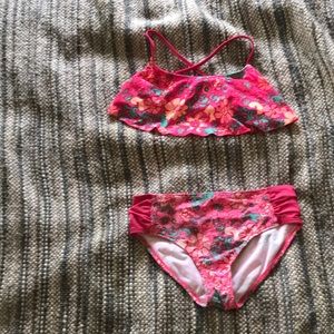 Girls pink and aqua bikini